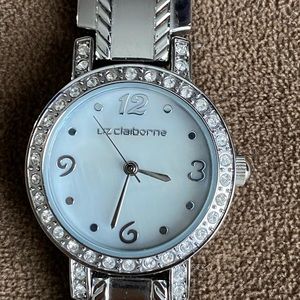 Silver Mother of Pearl Watch by Liz Claiborne